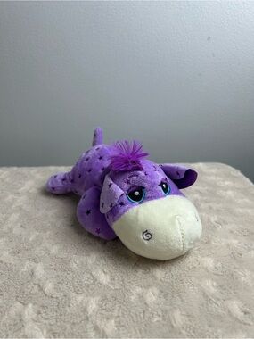 Nanco Purple Horse Pony Donkey Plush Stuffed Animal Toy Purple White Shiny Stars